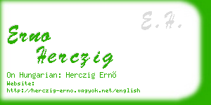 erno herczig business card